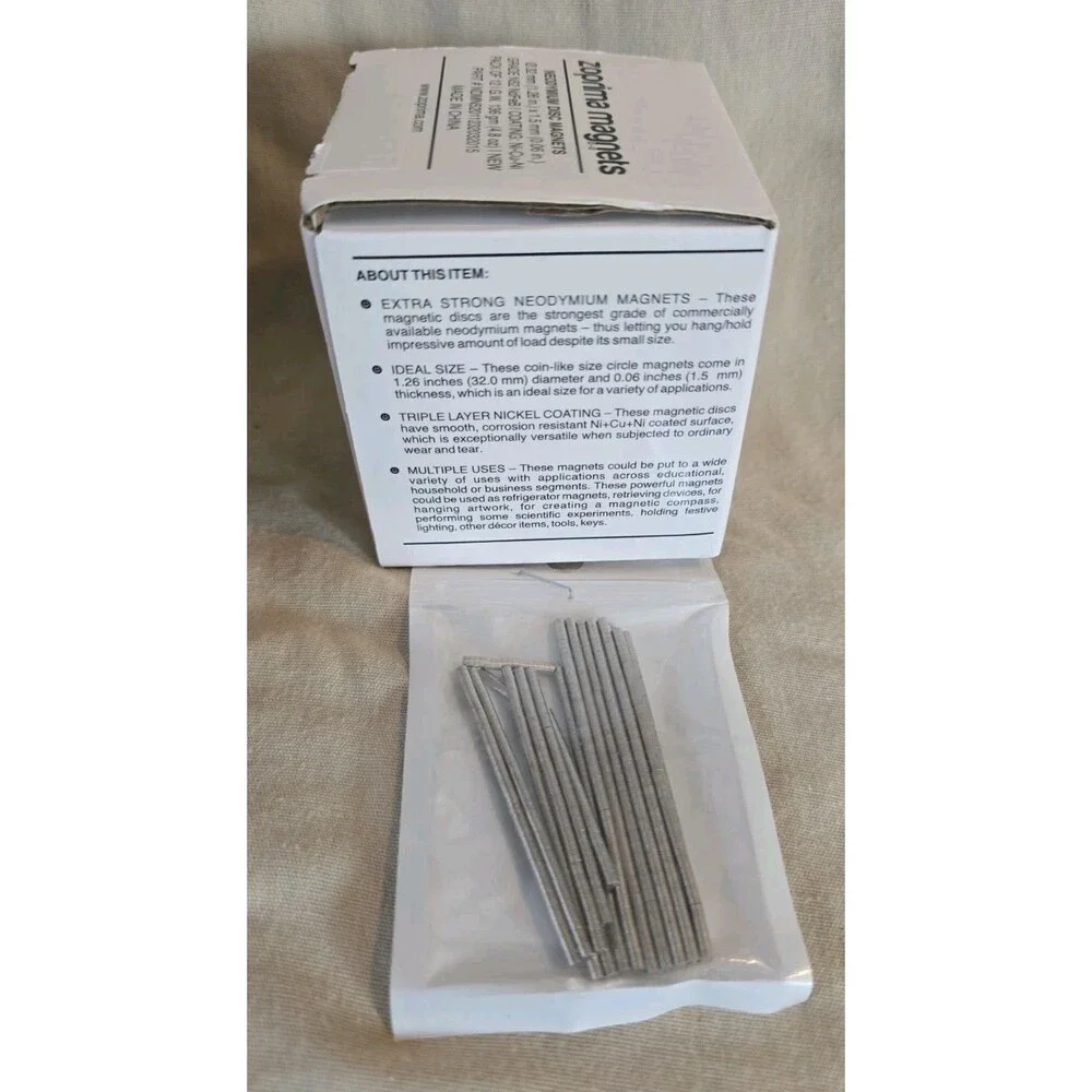 Zoprima Magnets Neodymium N52 Disc Powerful Rare Earth Magnets